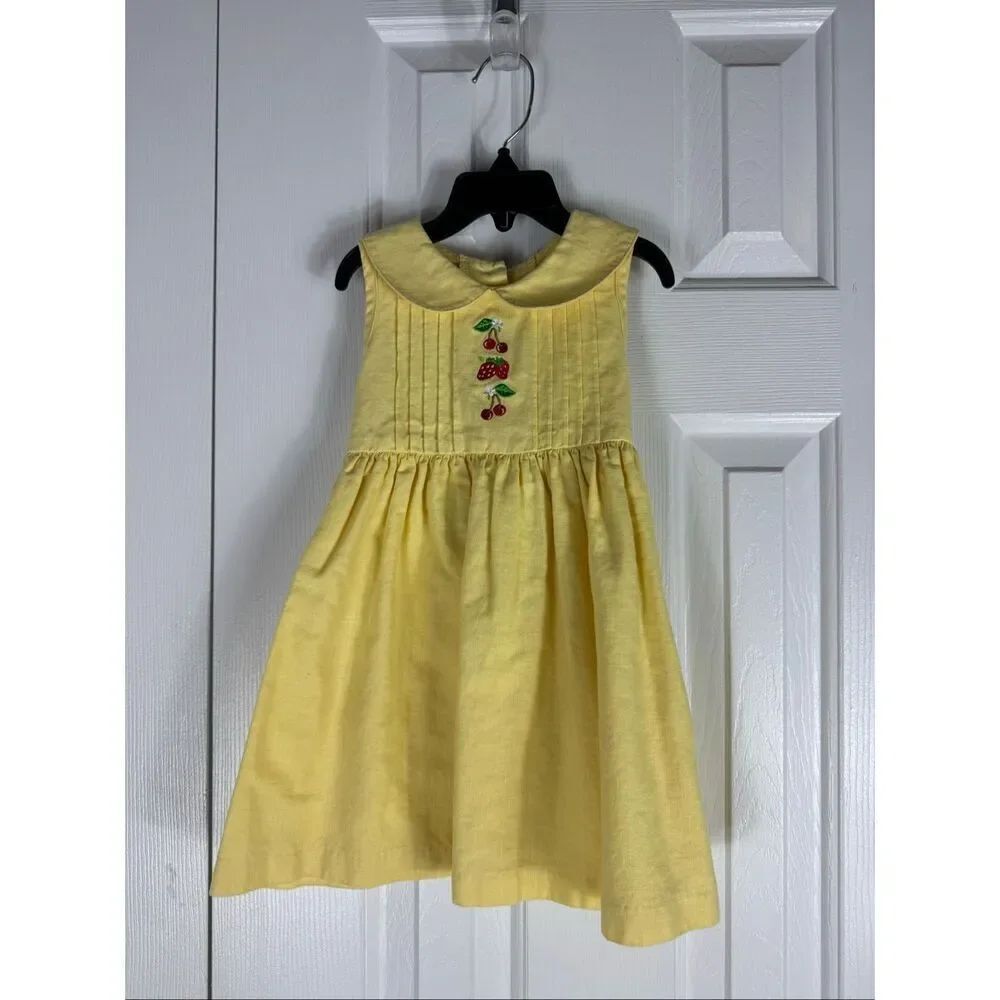 Goodlad Girls Yellow Linen Dress Size 2T
